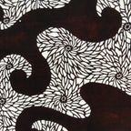 Antique Japanese Ise Katagami Paper Kimono Stencil Floral Swirl Pattern A736