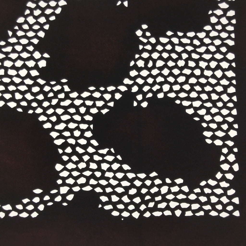 Antique Japanese Ise Katagami Paper Kimono Stencil Geometric Background A702