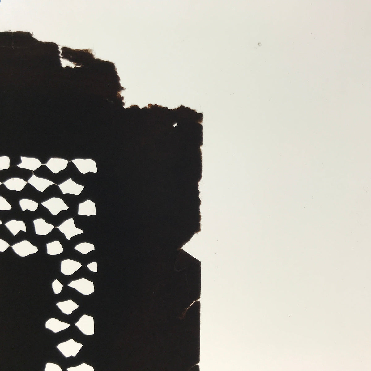 Antique Japanese Ise Katagami Paper Kimono Stencil Geometric Background A702