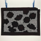 Antique Japanese Ise Katagami Paper Kimono Stencil Geometric Background A702