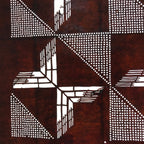 Antique Japanese Ise Katagami Paper Kimono Stencil Geometric Square Grid A734
