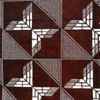 Antique Japanese Ise Katagami Paper Kimono Stencil Geometric Square Grid A734
