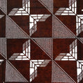 Antique Japanese Ise Katagami Paper Kimono Stencil Geometric Square Grid A734