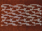 Antique Japanese Ise Katagami Paper Kimono Stencil Hagi Leaves Autumn Motif A748