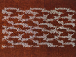 Antique Japanese Ise Katagami Paper Kimono Stencil Hagi Leaves Autumn Motif A748