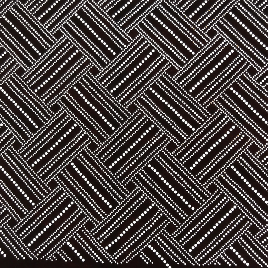 Antique Japanese Ise Katagami Paper Kimono Stencil Higaki Weave Pattern A692