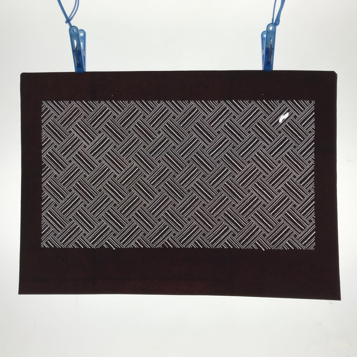 Antique Japanese Ise Katagami Paper Kimono Stencil Higaki Weave Pattern A692