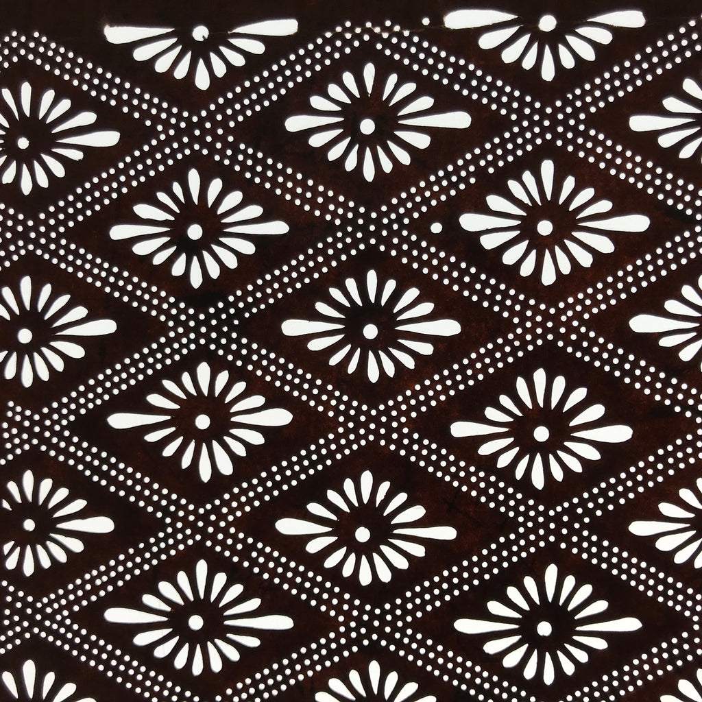 Antique Japanese Ise Katagami Paper Kimono Stencil Hishi Rhombus Caltrop A735