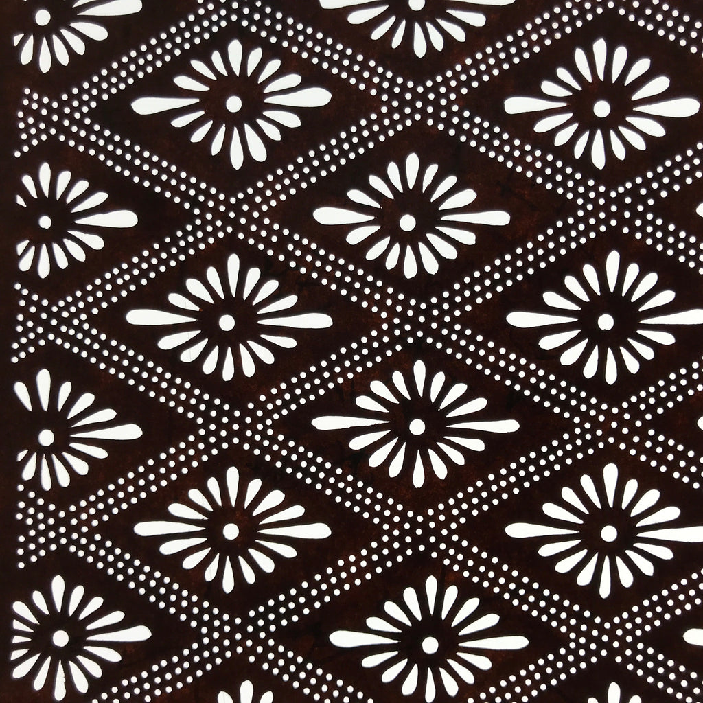 Antique Japanese Ise Katagami Paper Kimono Stencil Hishi Rhombus Caltrop A735
