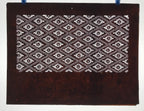 Antique Japanese Ise Katagami Paper Kimono Stencil Hishi Rhombus Caltrop A735
