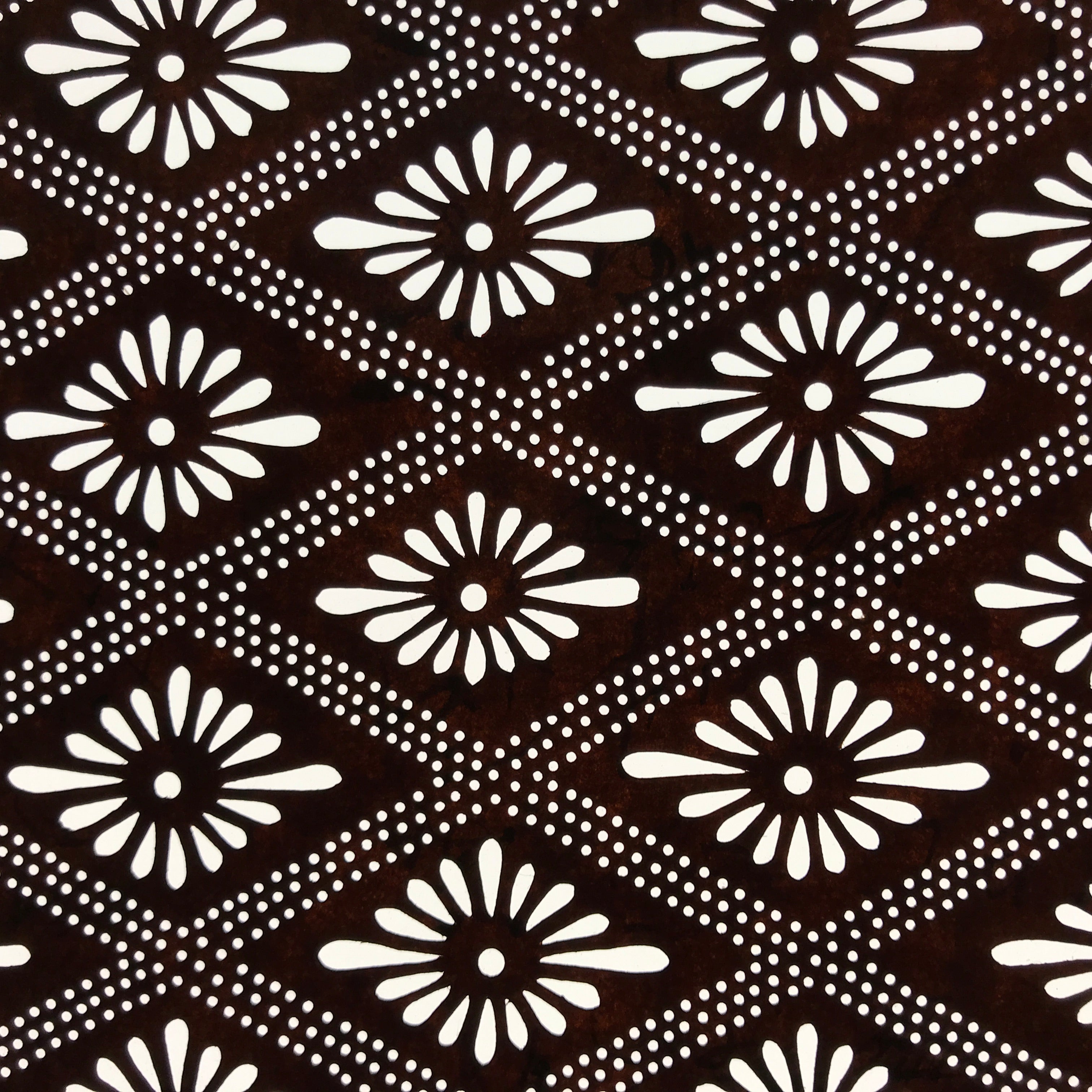 Antique Japanese Ise Katagami Paper Kimono Stencil Hishi Rhombus Caltrop A735
