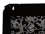 Antique Japanese Ise Katagami Paper Kimono Stencil Hishi Water Plant Design A848