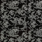 Antique Japanese Ise Katagami Paper Kimono Stencil Hishi Water Plant Design A848