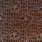 Antique Japanese Ise Katagami Paper Kimono Stencil Hollyhock Tachiaoi A707