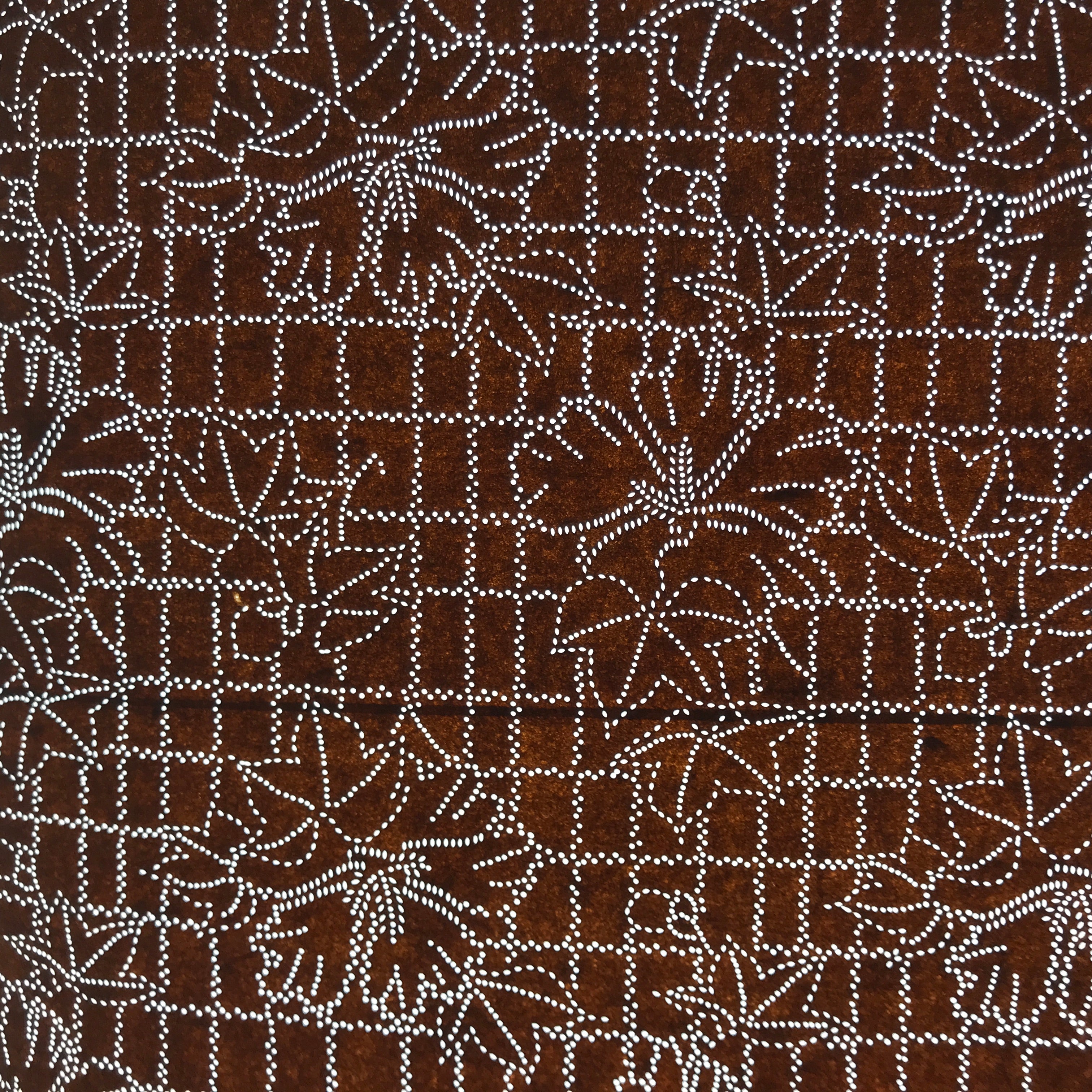 Antique Japanese Ise Katagami Paper Kimono Stencil Hollyhock Tachiaoi A707