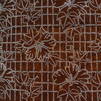 Antique Japanese Ise Katagami Paper Kimono Stencil Hollyhock Tachiaoi A707