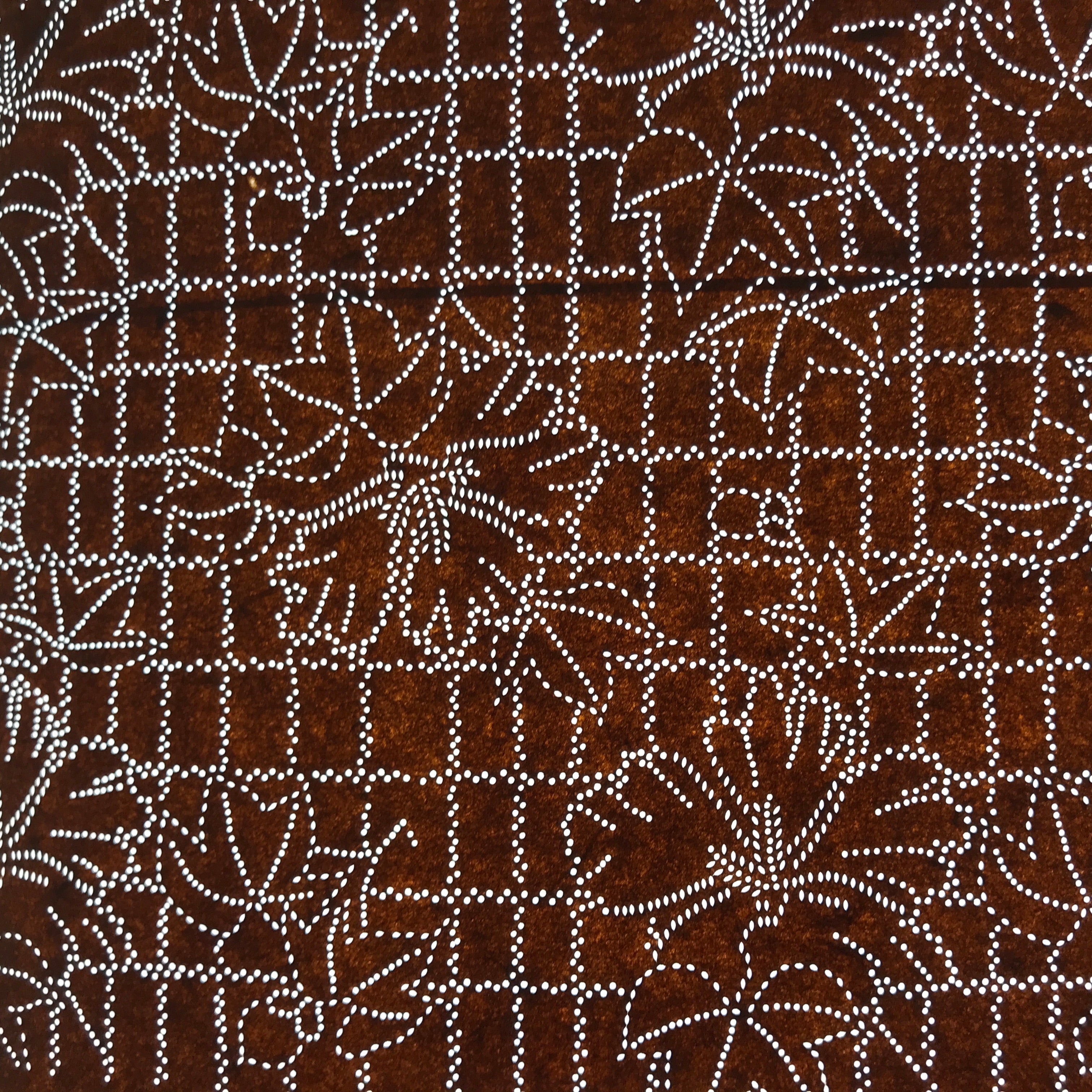 Antique Japanese Ise Katagami Paper Kimono Stencil Hollyhock Tachiaoi A707