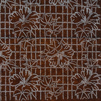 Antique Japanese Ise Katagami Paper Kimono Stencil Hollyhock Tachiaoi A707