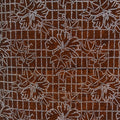 Antique Japanese Ise Katagami Paper Kimono Stencil Hollyhock Tachiaoi A707