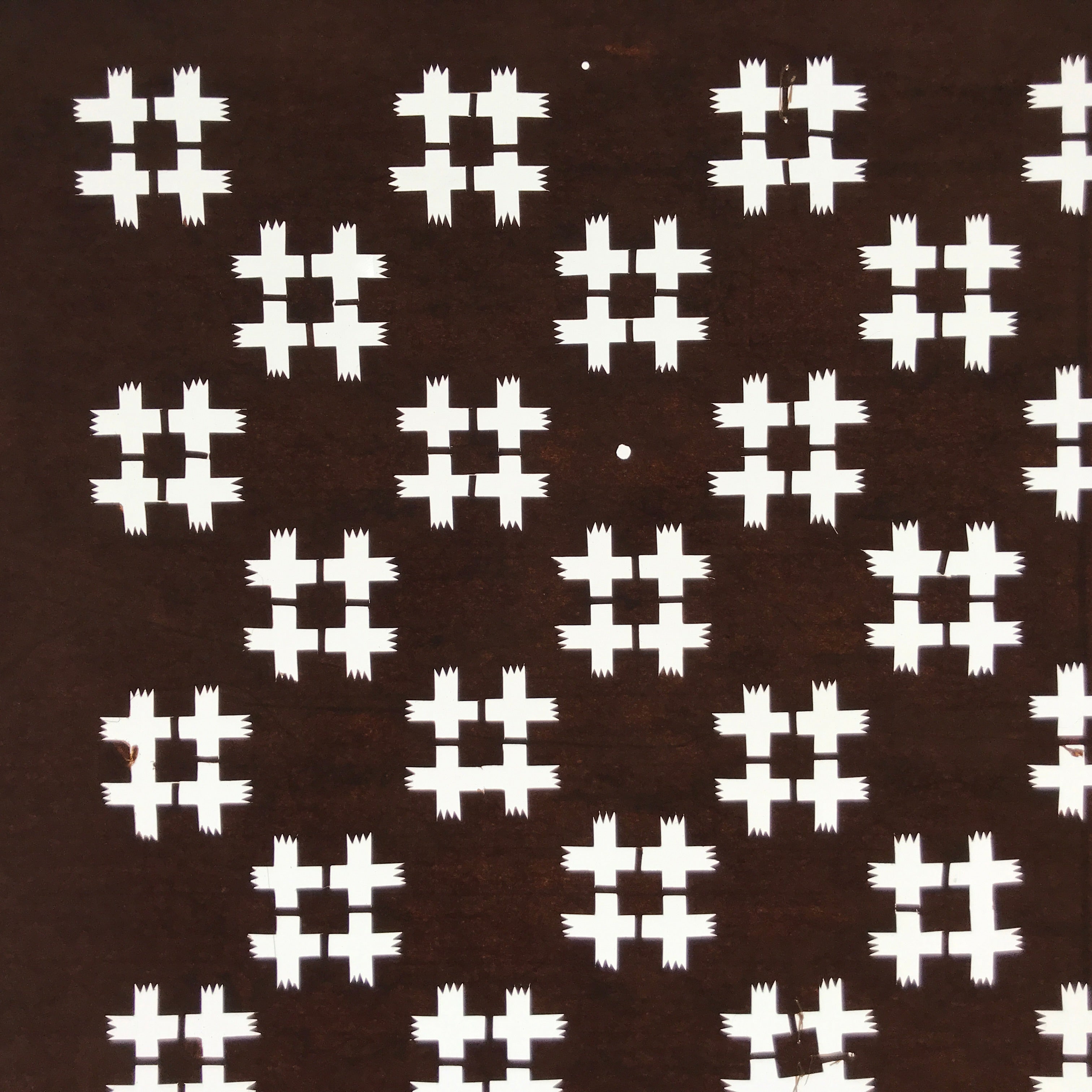 Antique Japanese Ise Katagami Paper Kimono Stencil Igeta Hash Mark Pattern A693