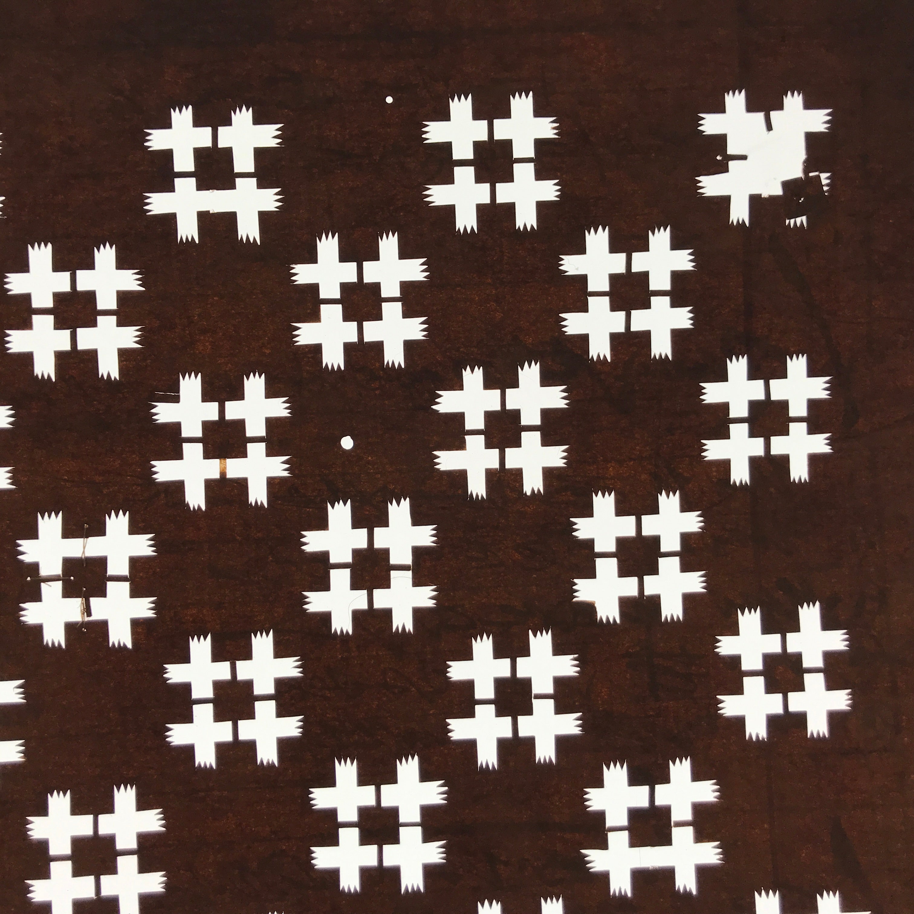 Antique Japanese Ise Katagami Paper Kimono Stencil Igeta Hash Mark Pattern A693