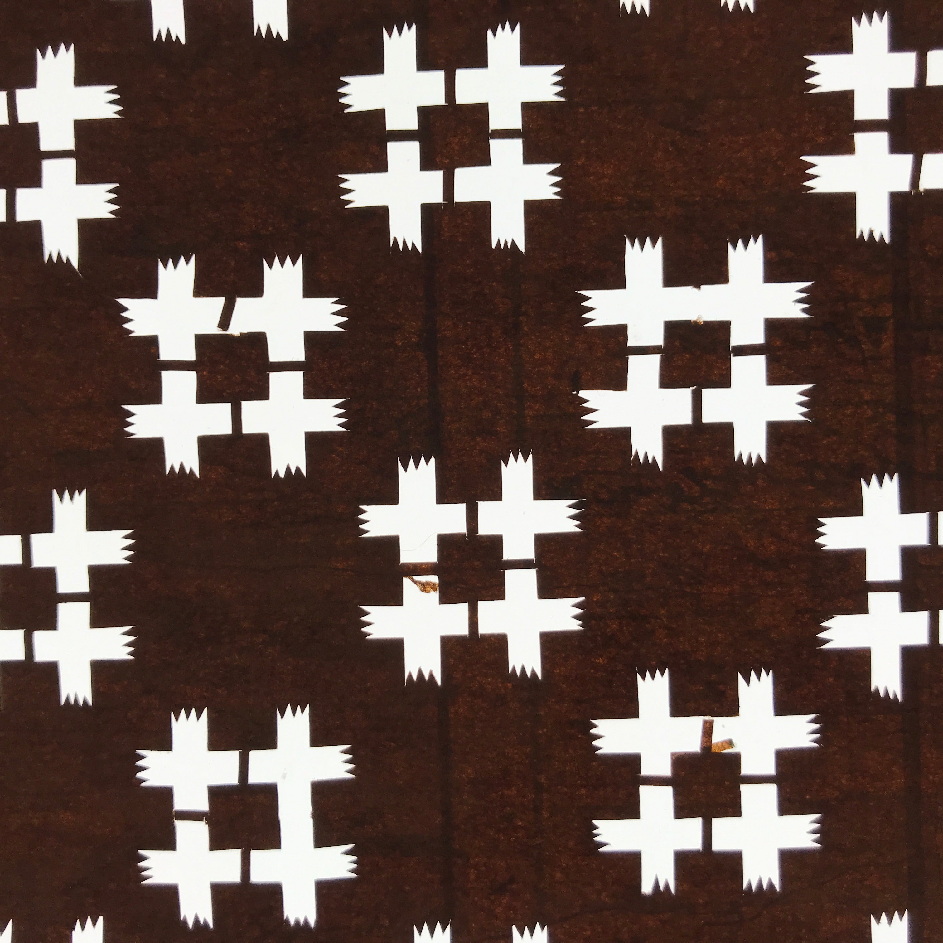 Antique Japanese Ise Katagami Paper Kimono Stencil Igeta Hash Mark Pattern A693