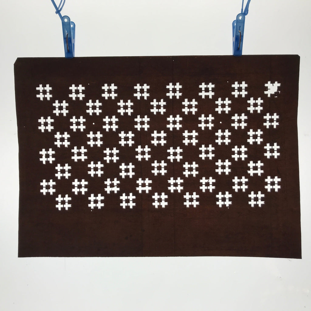 Antique Japanese Ise Katagami Paper Kimono Stencil Igeta Hash Mark Pattern A693