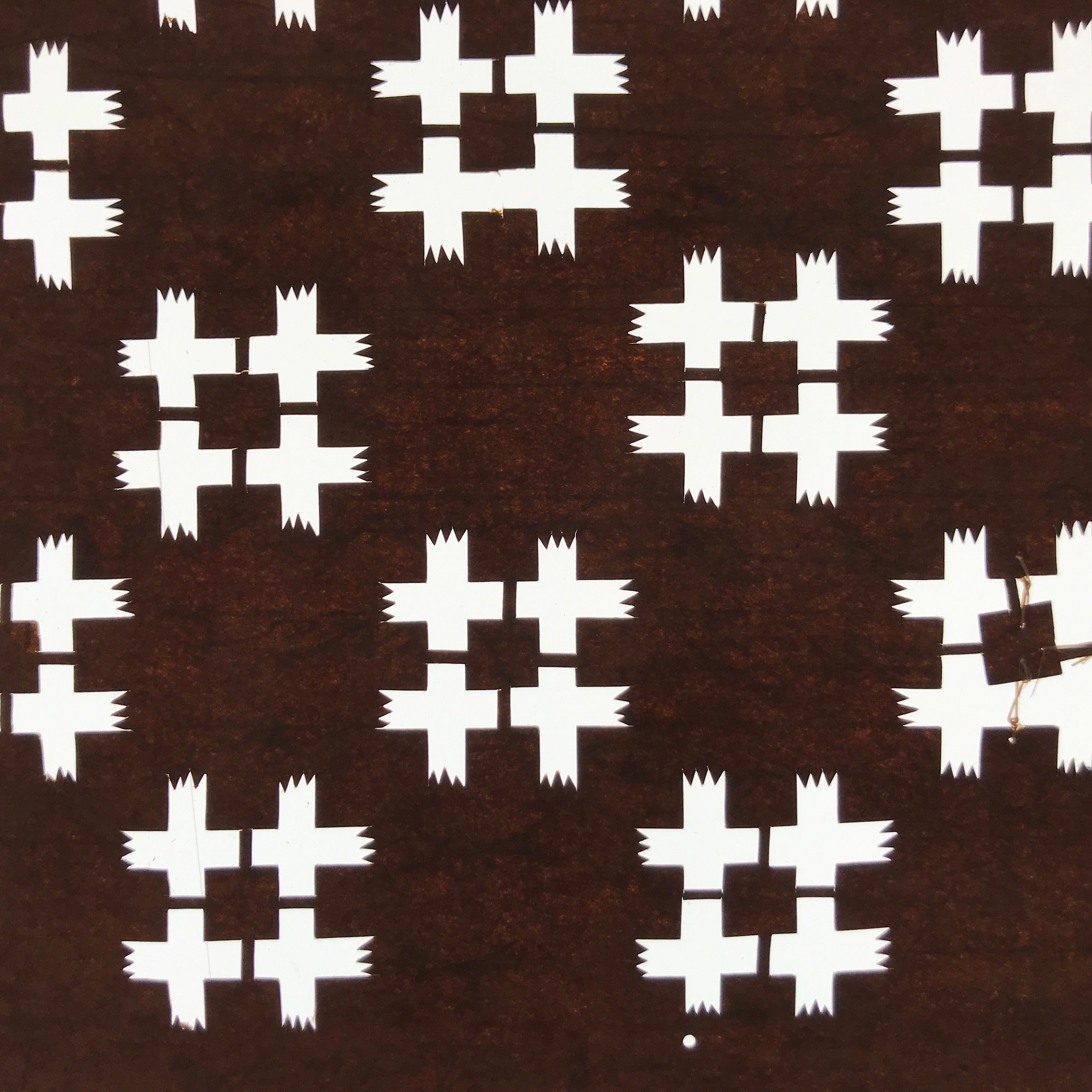 Antique Japanese Ise Katagami Paper Kimono Stencil Igeta Hash Mark Pattern A693