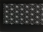 Antique Japanese Ise Katagami Paper Kimono Stencil Katazome Asanoha Floral A856