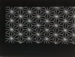 Antique Japanese Ise Katagami Paper Kimono Stencil Katazome Asanoha Floral A856