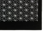Antique Japanese Ise Katagami Paper Kimono Stencil Katazome Asanoha Floral A856