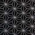 Antique Japanese Ise Katagami Paper Kimono Stencil Katazome Asanoha Floral A856