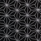 Antique Japanese Ise Katagami Paper Kimono Stencil Katazome Asanoha Floral A856