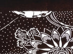 Antique Japanese Ise Katagami Paper Kimono Stencil Katazome Chrysanthemums A829