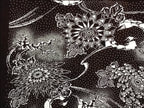 Antique Japanese Ise Katagami Paper Kimono Stencil Katazome Chrysanthemums A829