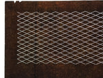 Antique Japanese Ise Katagami Paper Kimono Stencil Katazome Diamond Grid A868