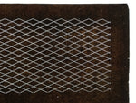 Antique Japanese Ise Katagami Paper Kimono Stencil Katazome Diamond Grid A868