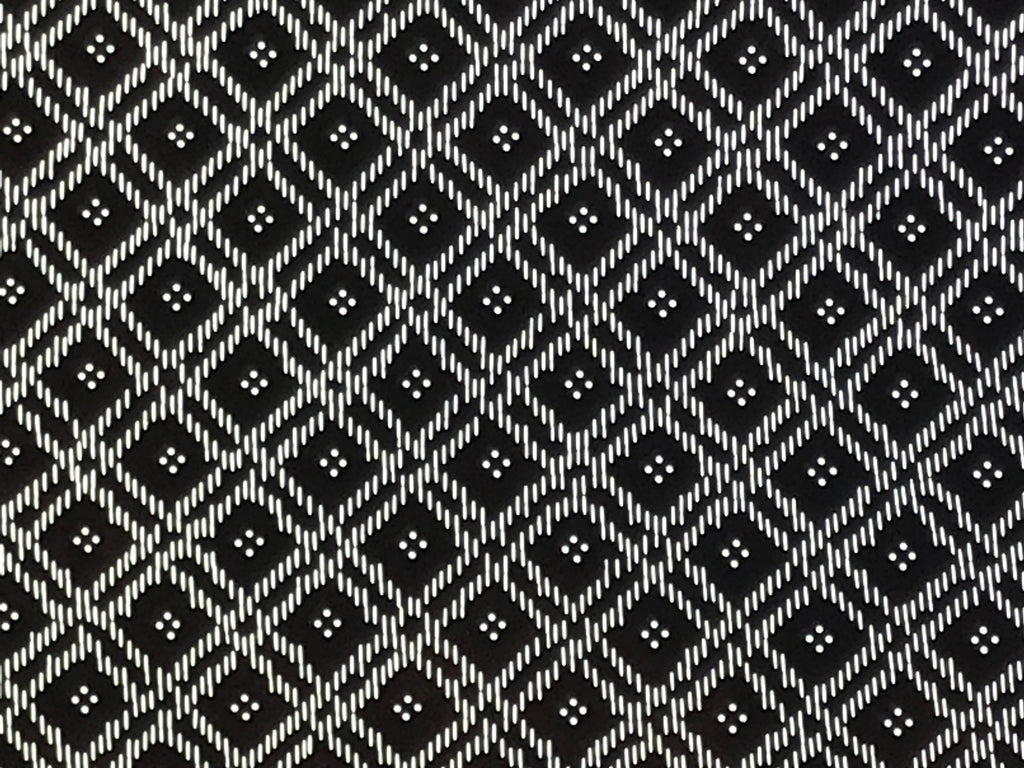 Antique Japanese Ise Katagami Paper Kimono Stencil Katazome Diamond Grid A878