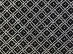 Antique Japanese Ise Katagami Paper Kimono Stencil Katazome Diamond Grid A878