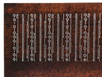 Antique Japanese Ise Katagami Paper Kimono Stencil Katazome Diamond Line A881