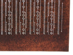 Antique Japanese Ise Katagami Paper Kimono Stencil Katazome Diamond Line A881