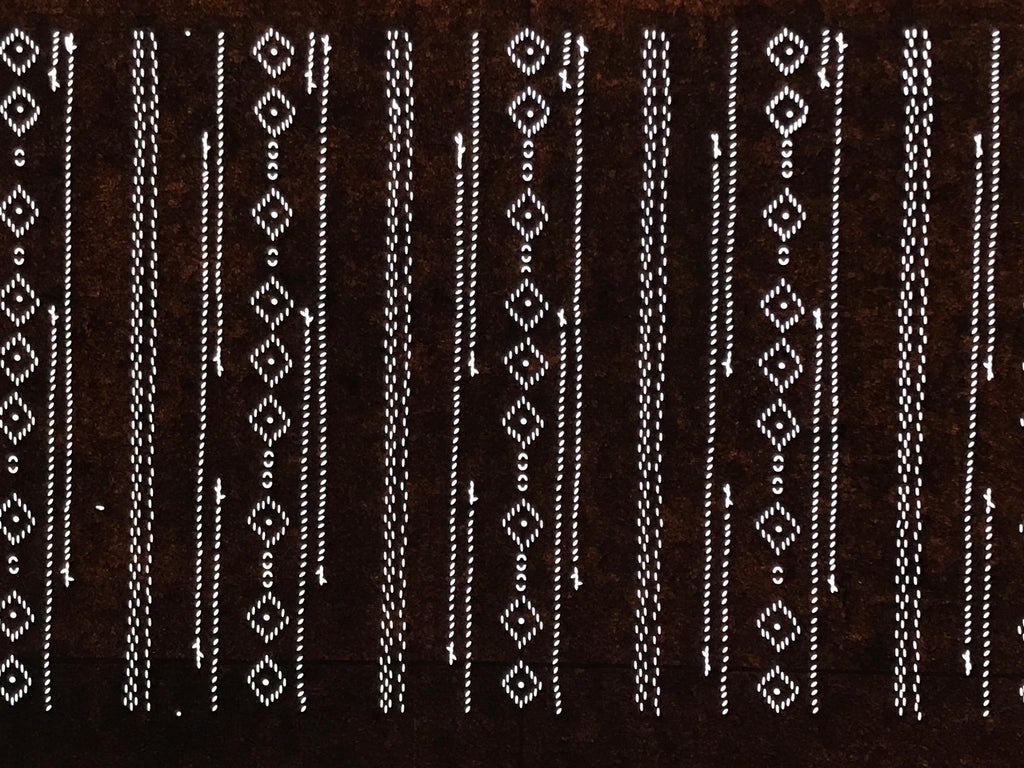 Antique Japanese Ise Katagami Paper Kimono Stencil Katazome Diamond Line A881