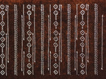 Antique Japanese Ise Katagami Paper Kimono Stencil Katazome Diamond Line A881