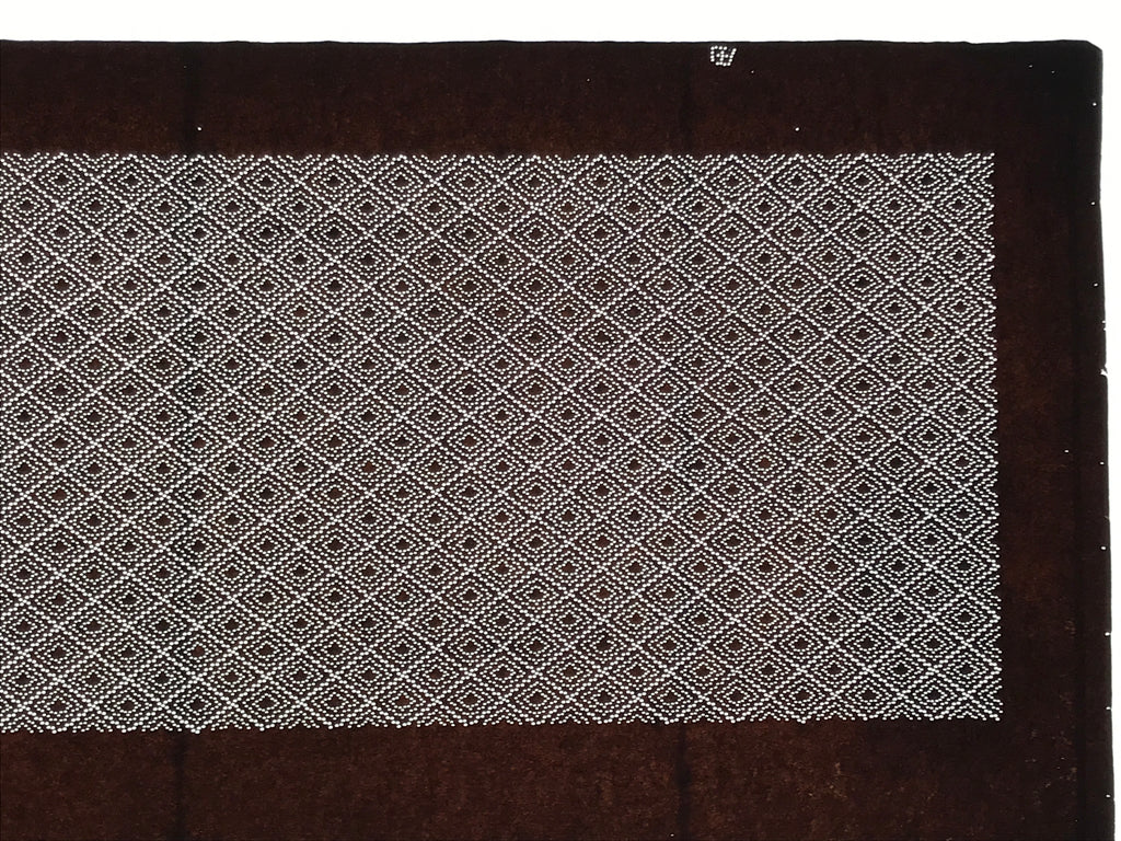 Antique Japanese Ise Katagami Paper Kimono Stencil Katazome Diamond Pattern A828