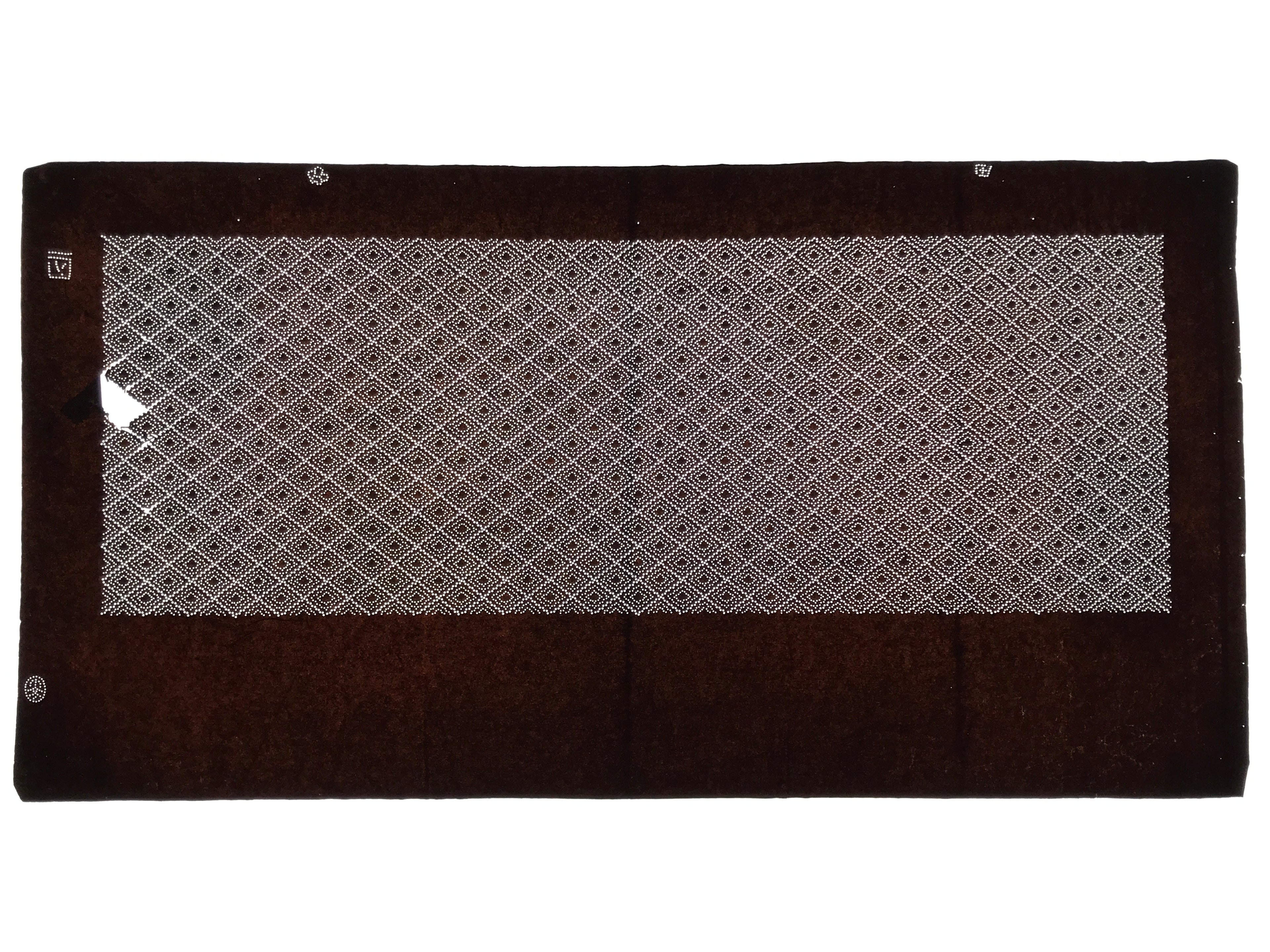 Antique Japanese Ise Katagami Paper Kimono Stencil Katazome Diamond Pattern A828