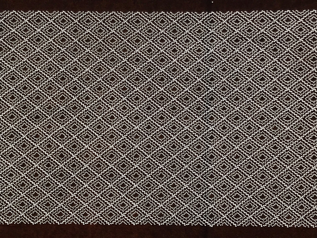 Antique Japanese Ise Katagami Paper Kimono Stencil Katazome Diamond Pattern A828