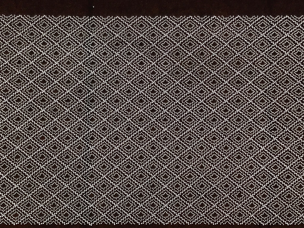 Antique Japanese Ise Katagami Paper Kimono Stencil Katazome Diamond Pattern A828