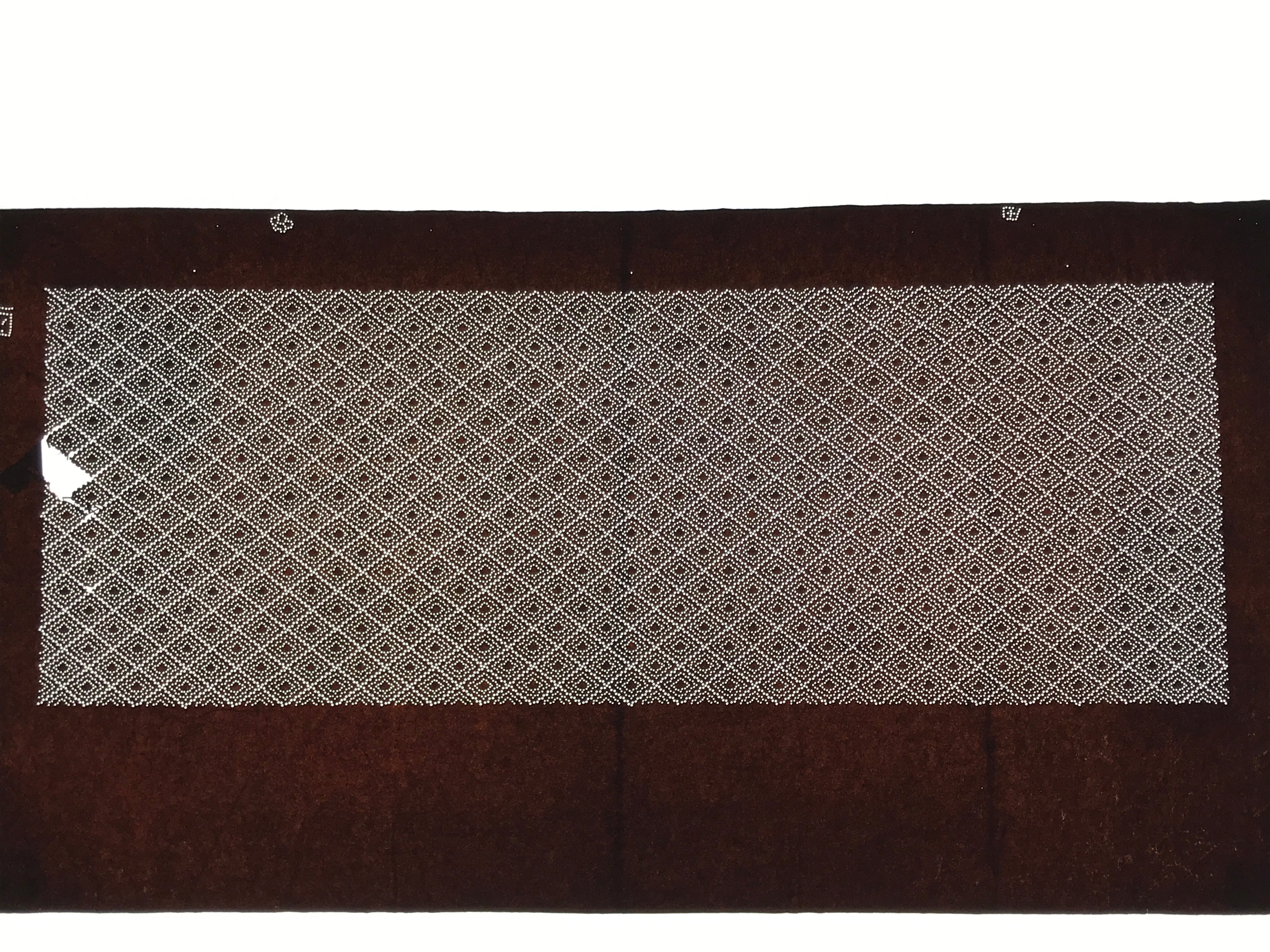 Antique Japanese Ise Katagami Paper Kimono Stencil Katazome Diamond Pattern A828
