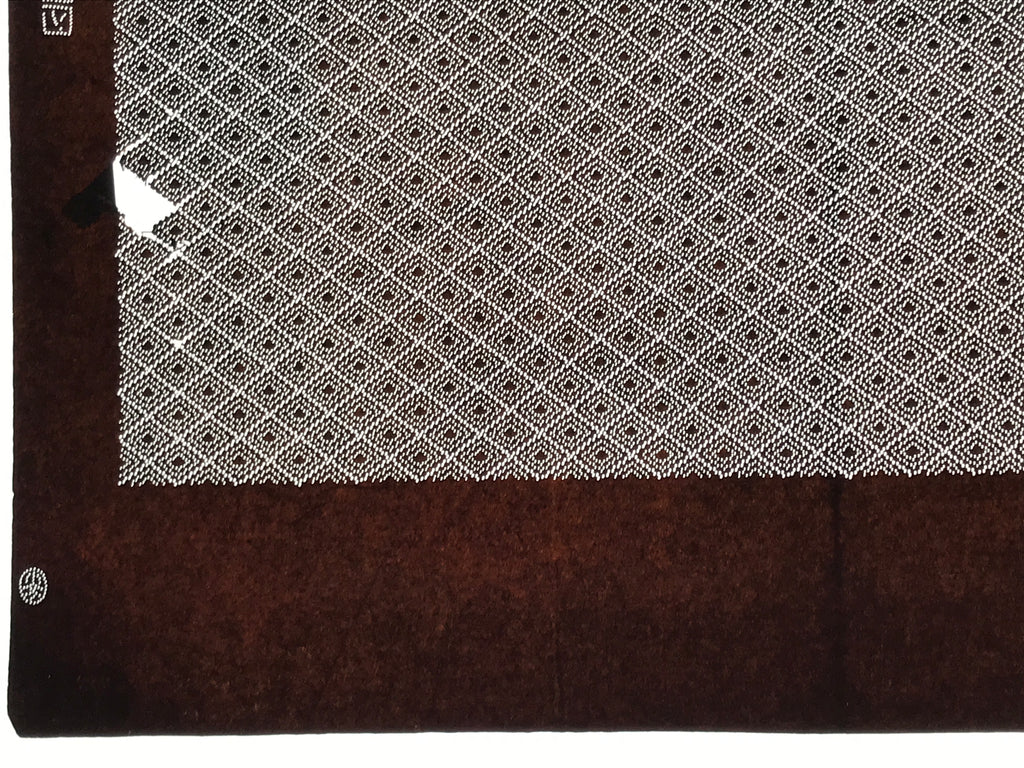Antique Japanese Ise Katagami Paper Kimono Stencil Katazome Diamond Pattern A828
