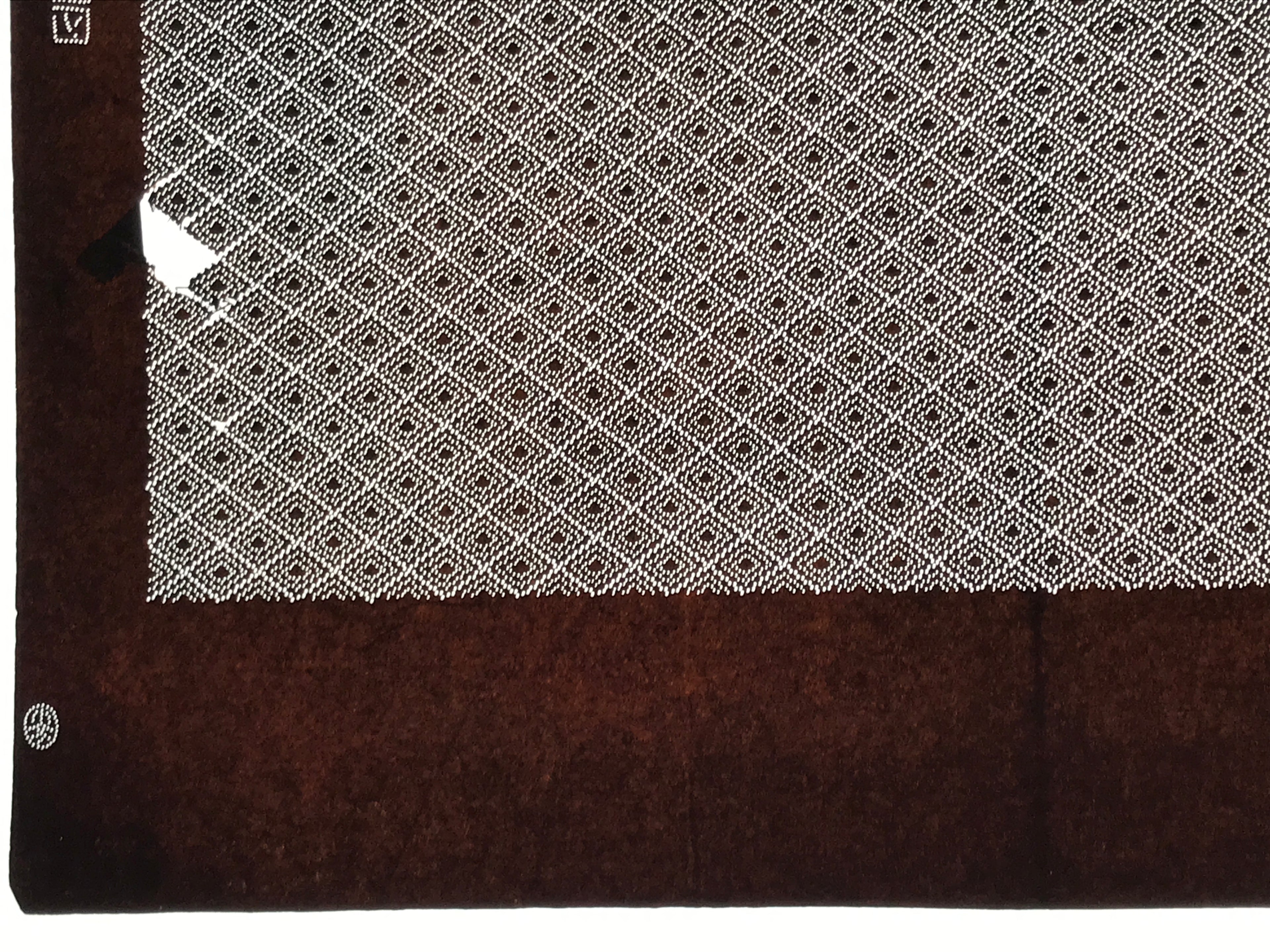 Antique Japanese Ise Katagami Paper Kimono Stencil Katazome Diamond Pattern A828